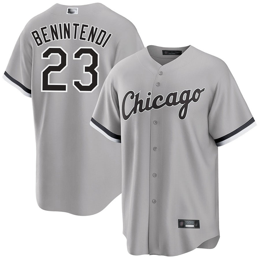 C.White Sox #23 Andrew Benintendi Player Gray Road Replica Baseball Jerseys