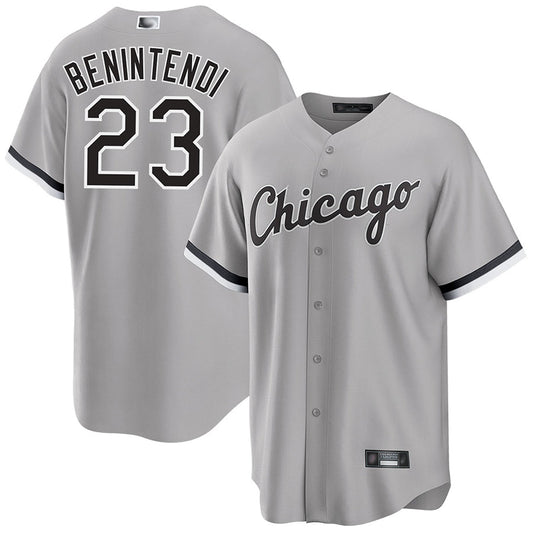 C.White Sox #23 Andrew Benintendi Player Gray Road Replica Baseball Jerseys