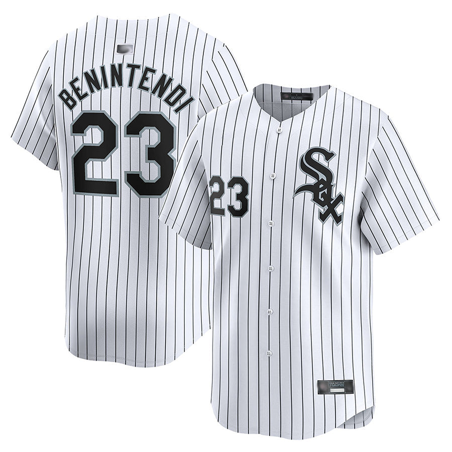 C.White Sox #23 Andrew Benintendi Player White Home Limited Baseball Jerseys