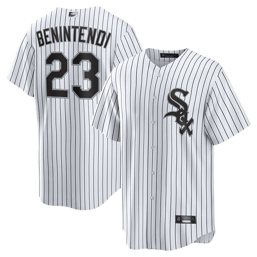 C.White Sox #23 Andrew Benintendi Player White Home Replica Baseball Jerseys