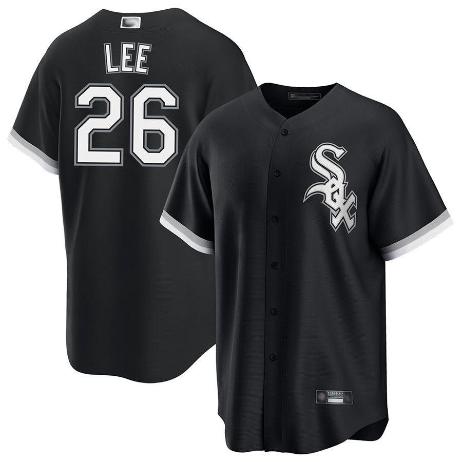 C.White Sox #26 Korey Lee Player Black Replica Baseball Jerseys