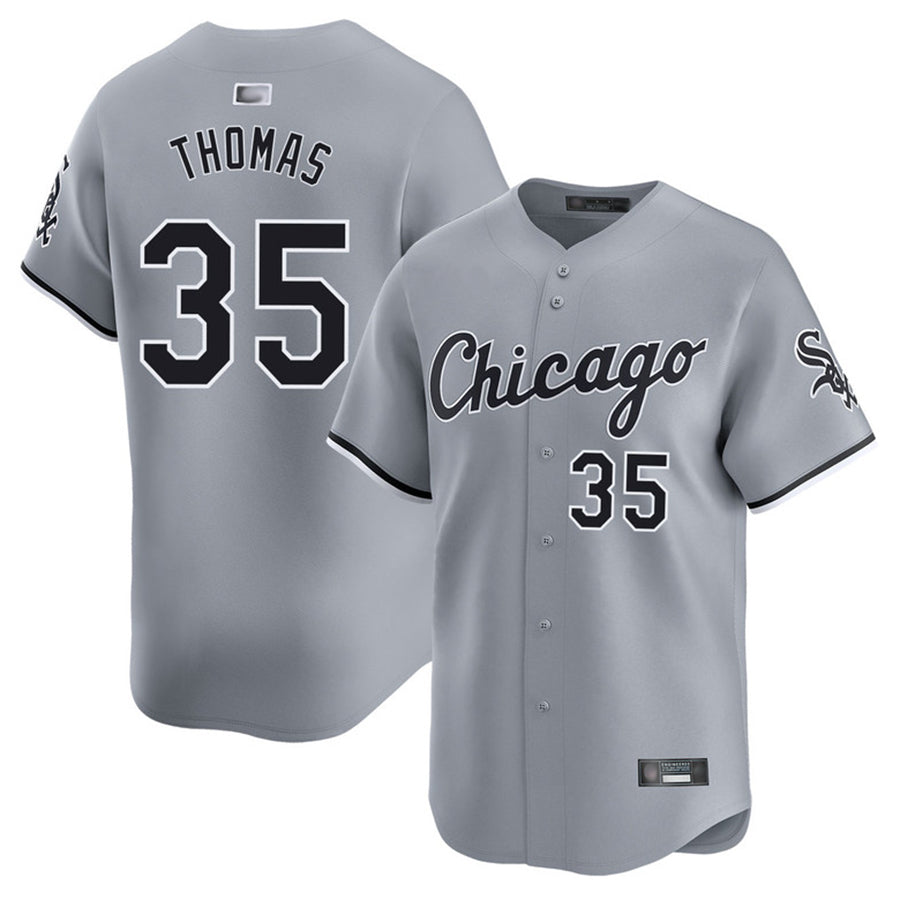 C.White Sox #35 Frank Thomas Player Gray Road Limited Baseball Jerseys