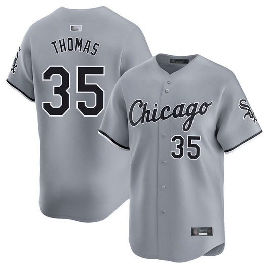 C.White Sox #35 Frank Thomas Player Gray Road Limited Baseball Jerseys