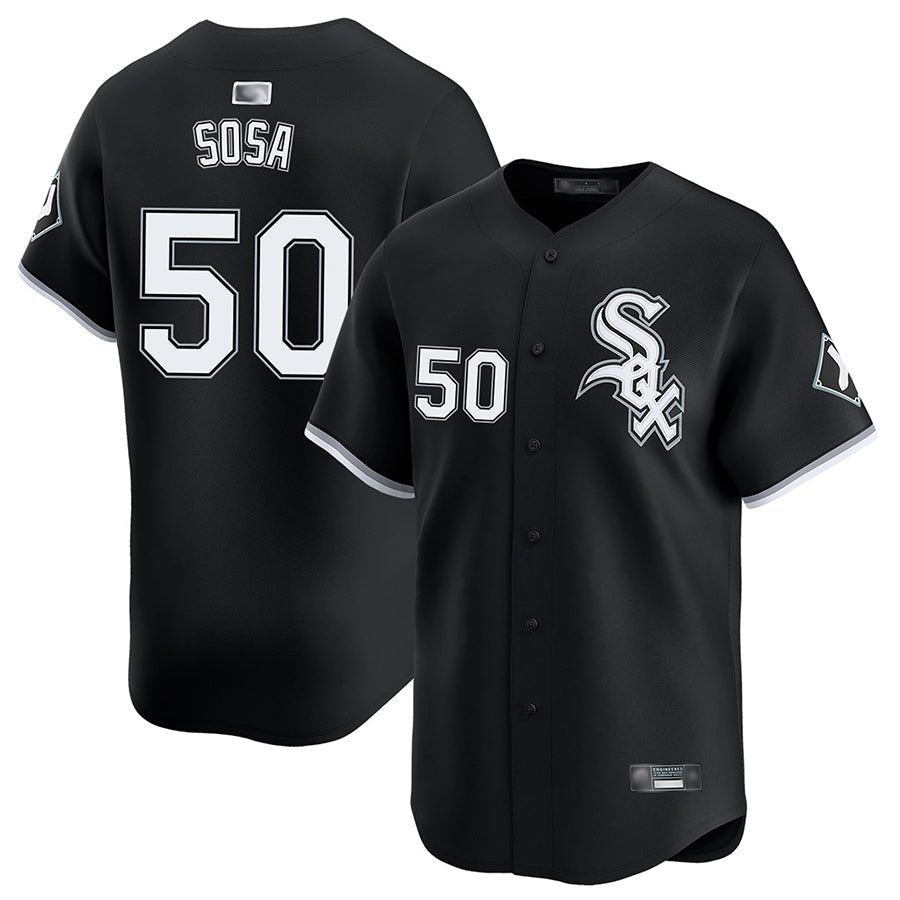 C.White Sox #50 Lenyn Sosa Player Black Limited Baseball Jerseys