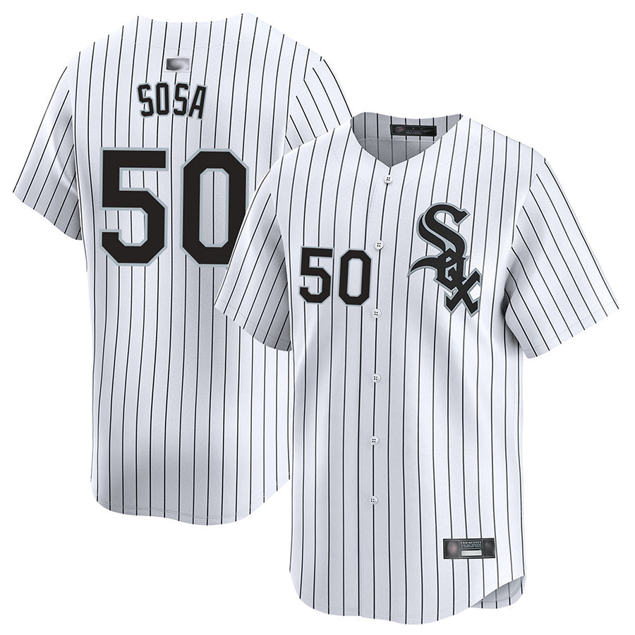 C.White Sox #50 Lenyn Sosa Player White Home Limited Baseball Jerseys