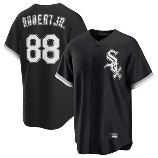 C.White Sox #88 Luis Robert Jr. Player Black Alternate Replica Baseball Jerseys
