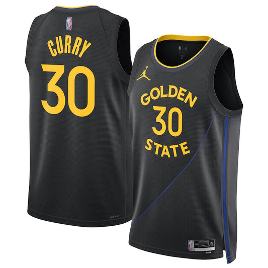 CA.Warriors #30 Stephen Curry Player Black Swingman Statement Edition Basketball Jerseys