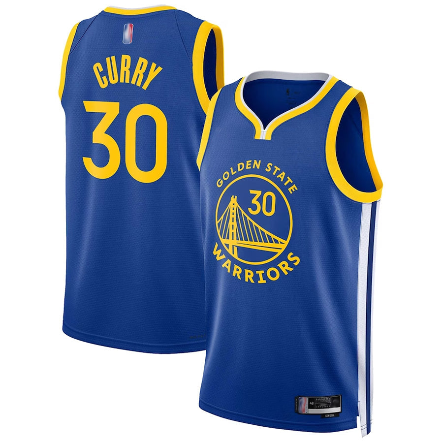 CA.Warriors #30 Stephen Curry Player Royal Swingman Icon Edition Basketball Jerseys