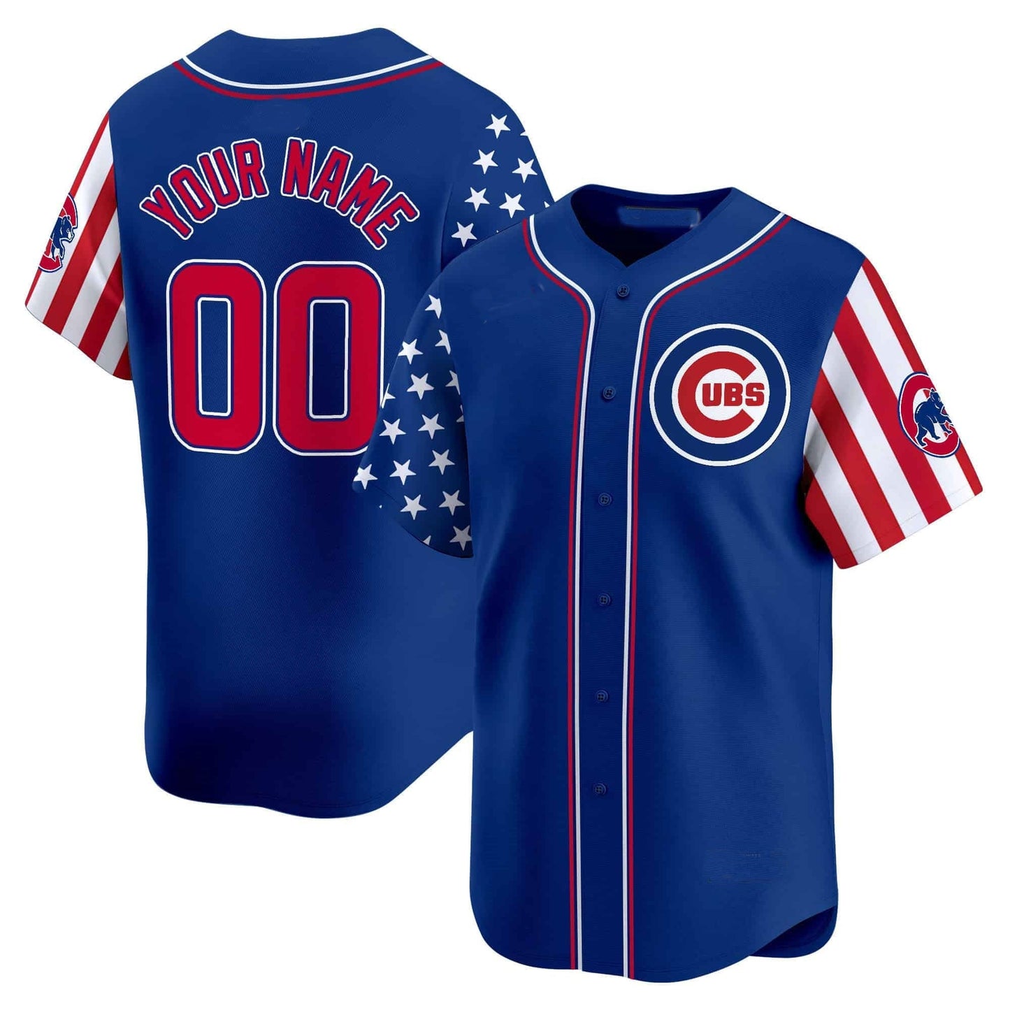 Custom C.Cubs Independence Day Vapor Premier Limited Stitched Baseball Jerseys