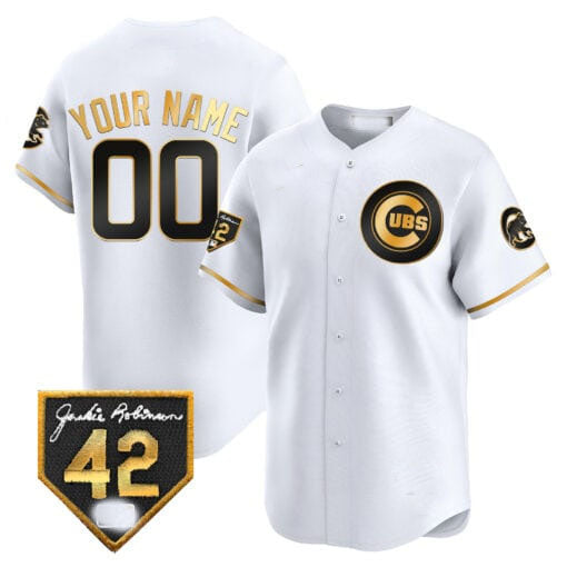 Custom C.Cubs Jackie Robinson Patch Vapor Premier Limited V2 Stitched Baseball Jerseys