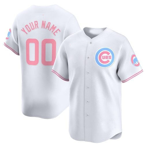 Custom C.Cubs Bubblegum Pink Vapor Premier Limited Baseball Jerseys