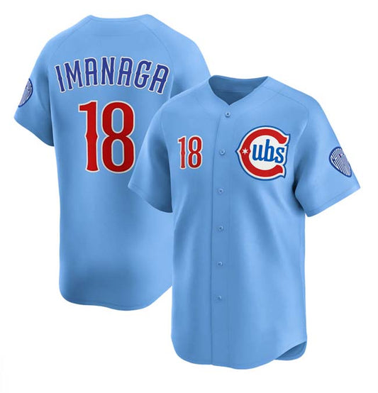 C.Cubs #18 Sh��-ta Imanaga Player Blue 2024-25 2nd Alternate Limited Stitched Baseball Jerseys