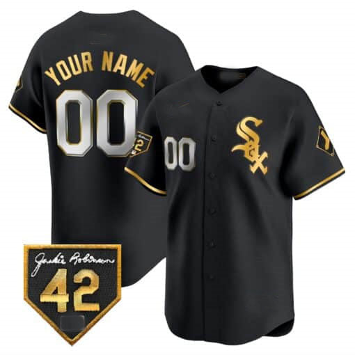 Custom C.White Sox Jackie Robinson Patch Vapor Premier Limited Baseball Jerseys