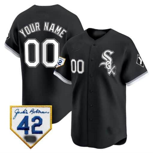 Custom C.White Sox Jackie Robinson Patch Vapor Premier Limited Baseball Jerseys
