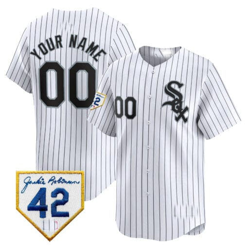 Custom C.White Sox Jackie Robinson Patch Vapor Premier Limited Baseball Jerseys