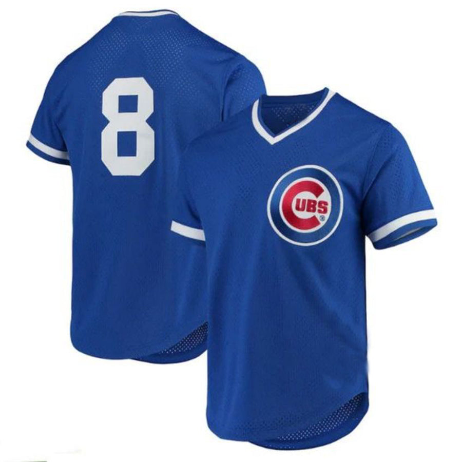 #8 Andre Dawson Player C.Cubs Mitchell & Ness Cooperstown Collection Mesh Batting Practice Royal Baseball Jerseys