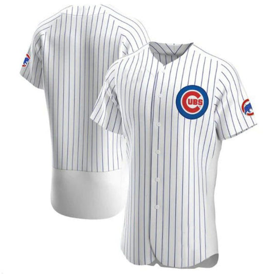 C.Cubs Blank Player Home Authentic Elite White Baseball Jerseys