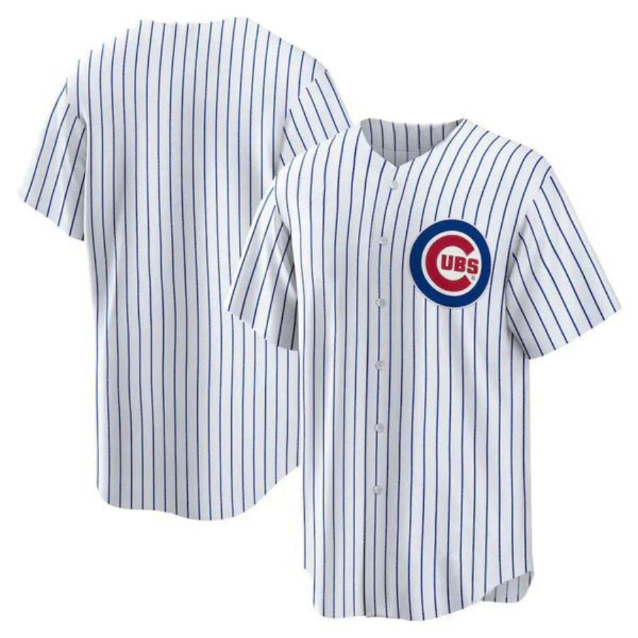 C.Cubs Blank Player White Home Replica Game Baseball Jerseys