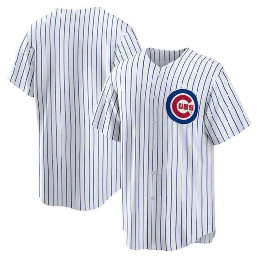 C.Cubs Blank Player White Home Replica Game Baseball Jerseys