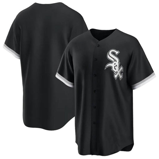 C.White Sox Black Player Alternate Replica Team Baseball Jerseys