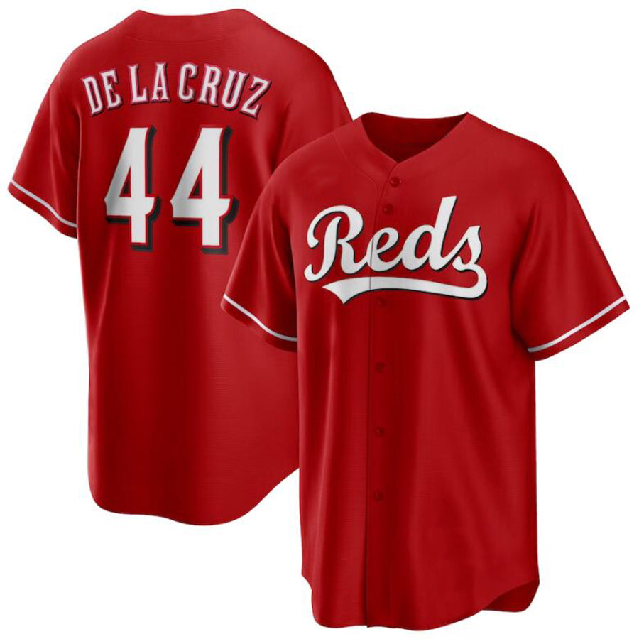 C.Reds #44 Elly De La Cruz Player Red Home Replica Baseball Jerseys