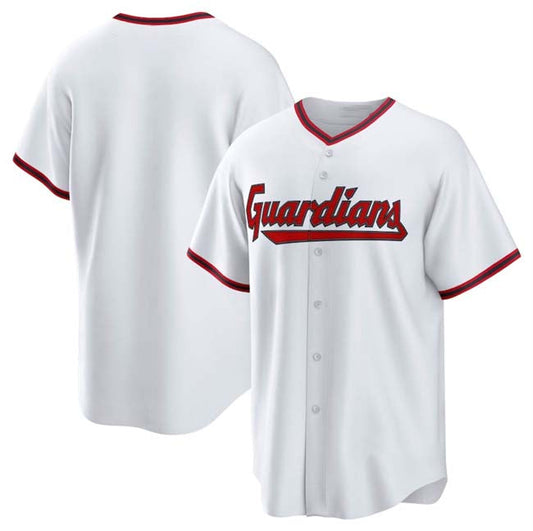 C.Guardians Blank Palyer White Cool Base Limited Stitched Baseball Jerseys