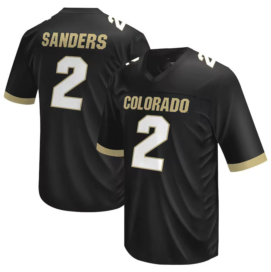 C.Buffaloes #2 Shedeur Sanders Original Retro Brand NIL Football Player Jersey ��C Black American College Jerseys