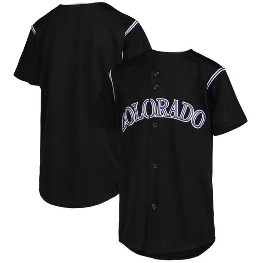 C.Rockies Black Player Alternate Replica Team Baseball Jerseys