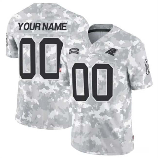 Custom C.Panthers F.U.S.E Arctic Camo Salute To Service Limited Stitched Football Jerseys