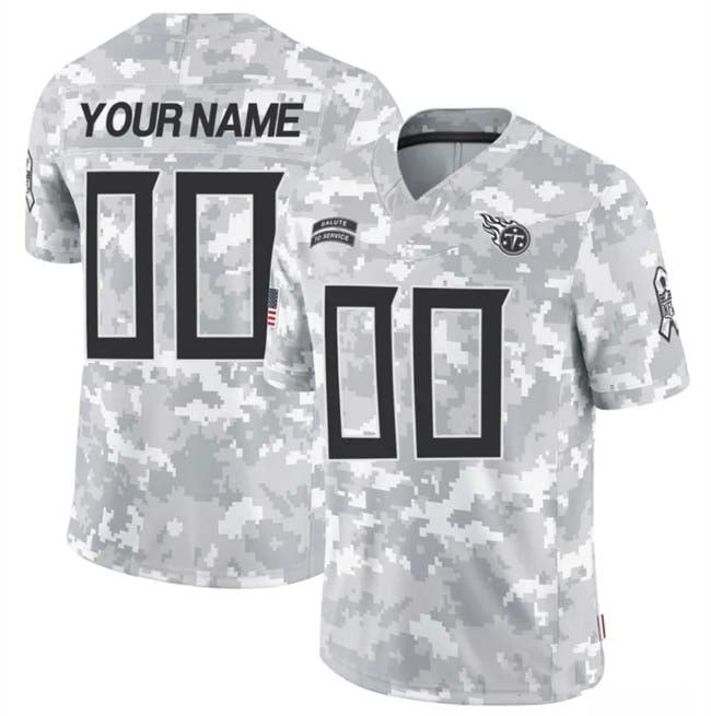 Custom T.Titans F.U.S.E Arctic Camo Salute To Service Limited Stitched Football Jerseys