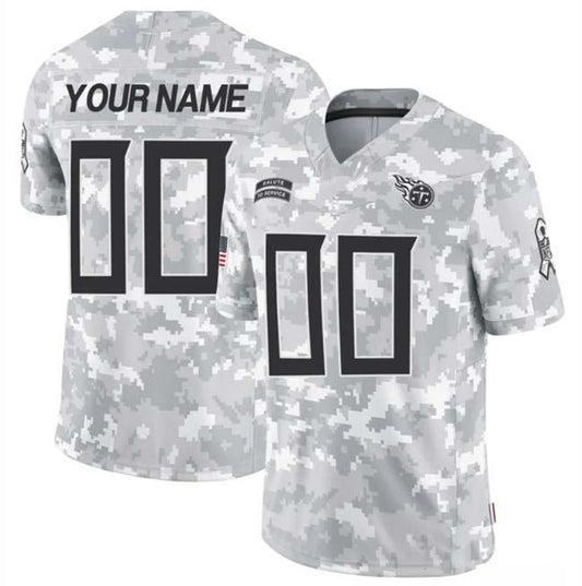Custom T.Titans F.U.S.E Arctic Camo Salute To Service Limited Stitched Football Jerseys