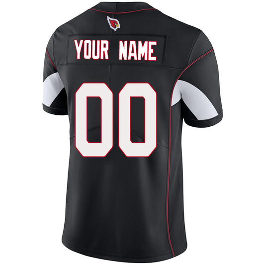 Custom A.Cardinals Black Vapor Untouchable Elite Stitched Football Jerseys