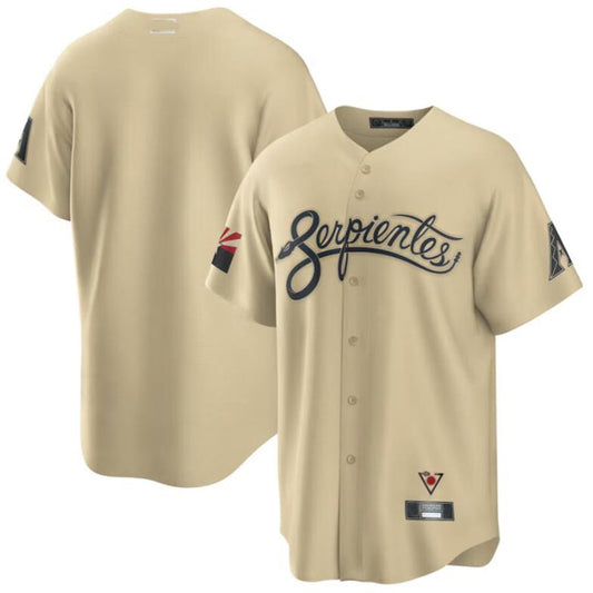 A.Diamondbacks Blank Player City Connect Replica Gold Stitches Baseball Jerseys