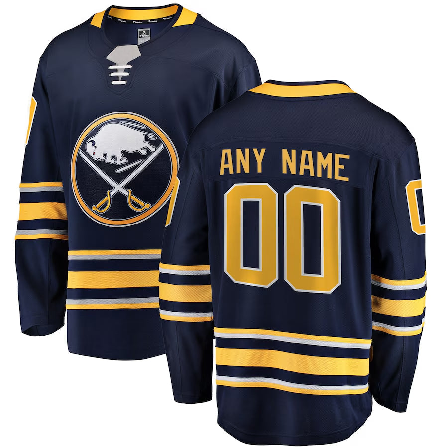 Custom B.Sabres Fanatics Fanatics Premier Breakaway Home Navy Hockey Jerseys