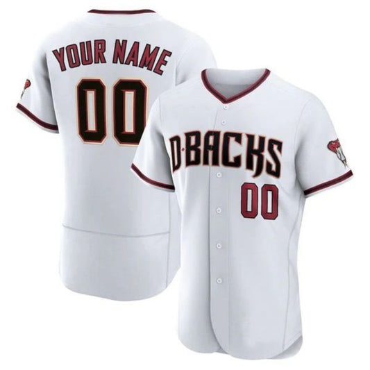Custom A.Diamondbacks White Elite Stitched Baseball Jerseys