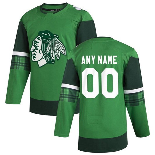 Custom C.Blackhawks Fanatics Breakaway Kelly Green Hockey Jerseys