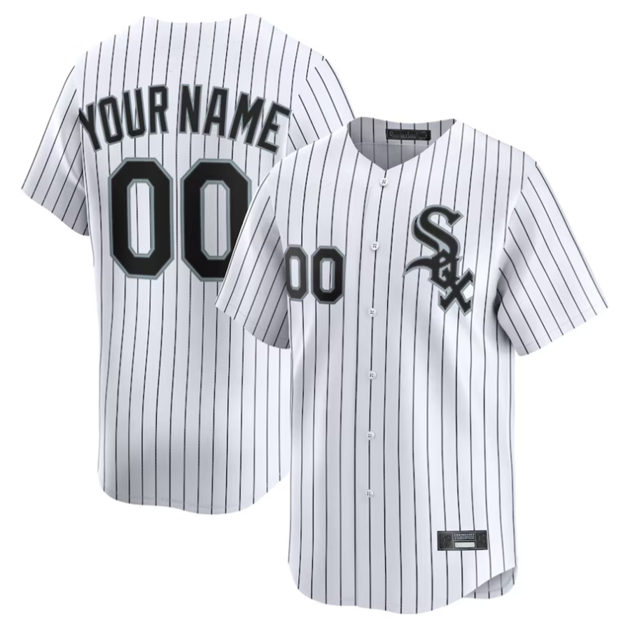 Custom C.White Sox White Home Limited Baseball Jerseys