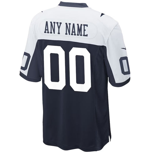 Custom D.Cowboys Navy Alternate Home Game Football Jerseys