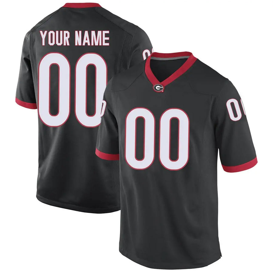 Custom Georgia Bulldogs Black Home Game Football Jerseys