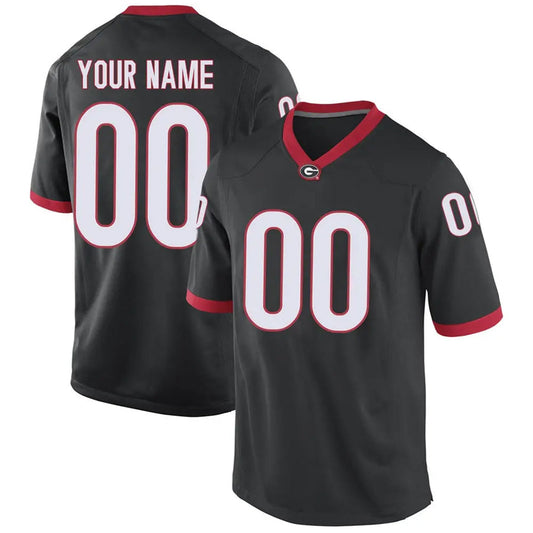 Custom Georgia Bulldogs Black Home Game Football Jerseys