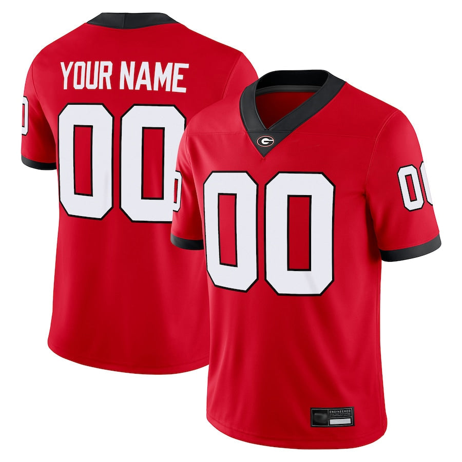 Custom Georgia Bulldogs Red Game Football Jerseys