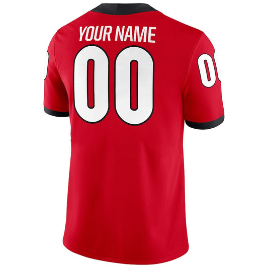Custom Georgia Bulldogs Red Home Game Football Jerseys