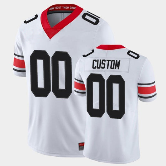 Custom Georgia Bulldogs White Anniversary Game Football Jerseys