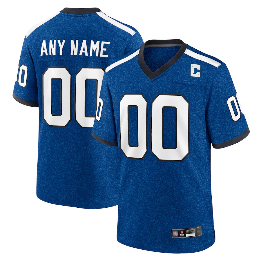 Custom IN.Colts Blue Indiana Nights Replica Game Football Jerseys