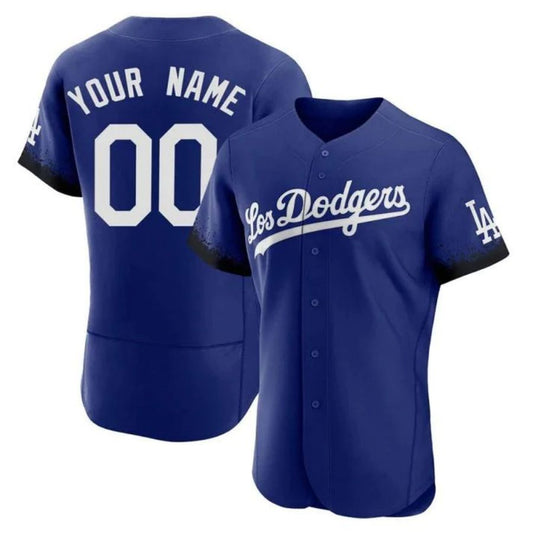 Custom LA.Dodgers Royal City Connect Elite Stitched Baseball Jerseys
