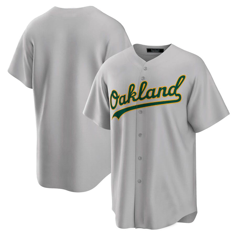 Custom O.Athletics Gray Road Replica Team Jersey Baseball Jersey