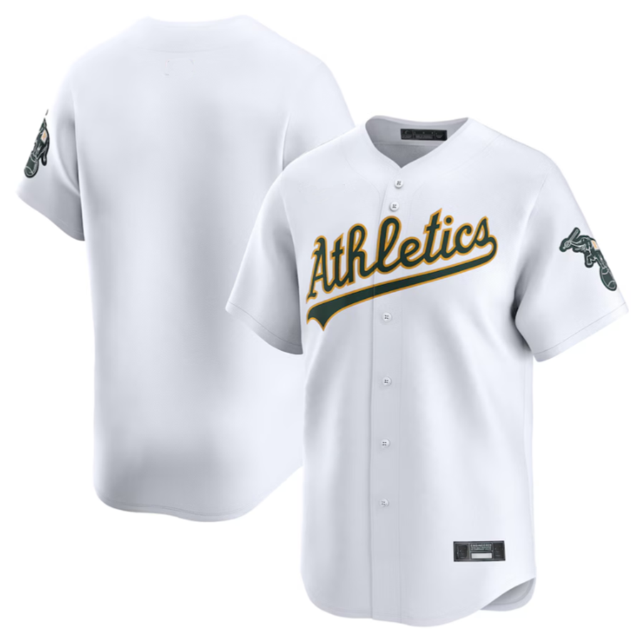 Custom O.Athletics White Home Limited Game Jersey Athletics Nike White Home Limited Jersey