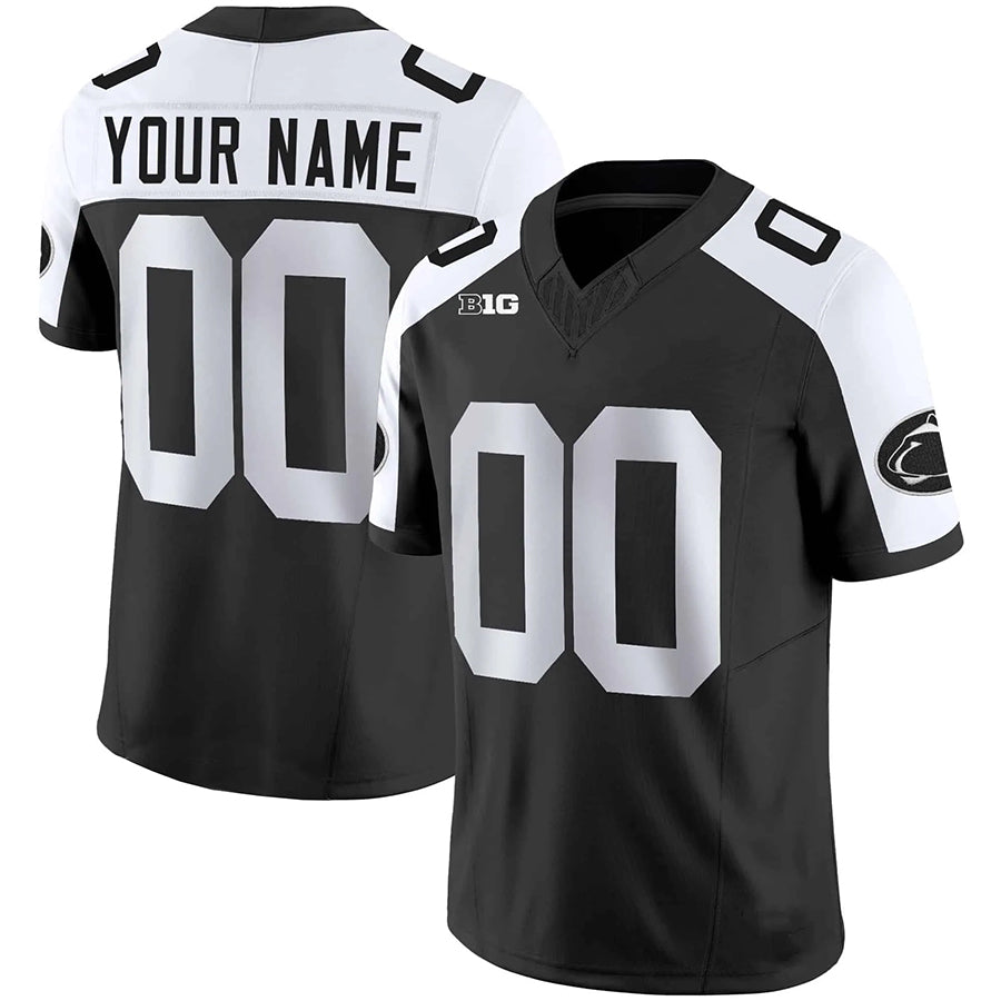 Custom Penn State Nittany Lions Black Game College Jerseys