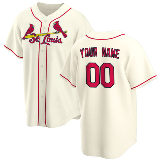 Custom St.Louis Cardinals Cream Replica Team Baseball Jerseys