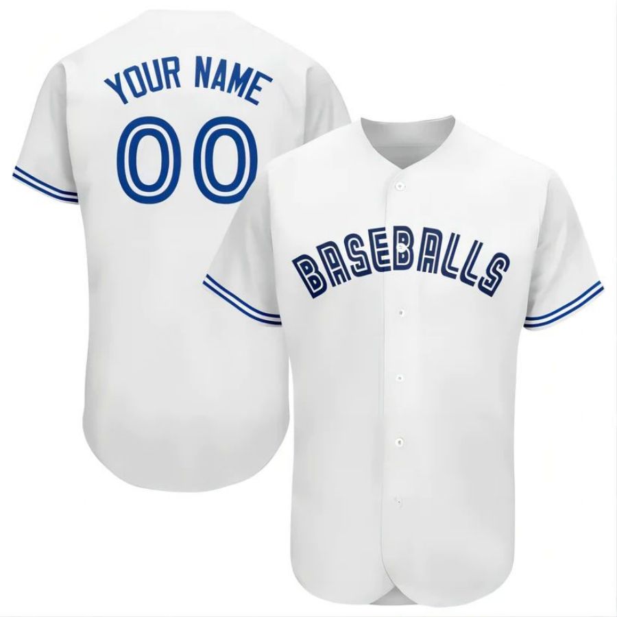 Custom T.Blue Jays Stitched Personalized Button Down Baseball Jerseys